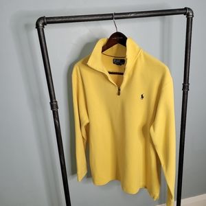 Butter yellow 1/4 zip sweater Polo by Ralph Lauren